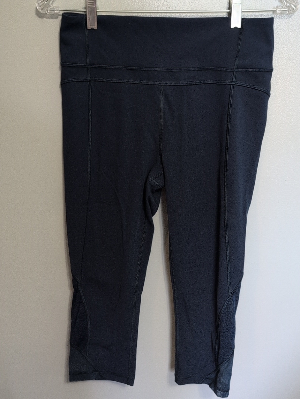 Lululemon Womens Leggings Twist & Train Crop Size 8 Jaded Blue Yoga pants